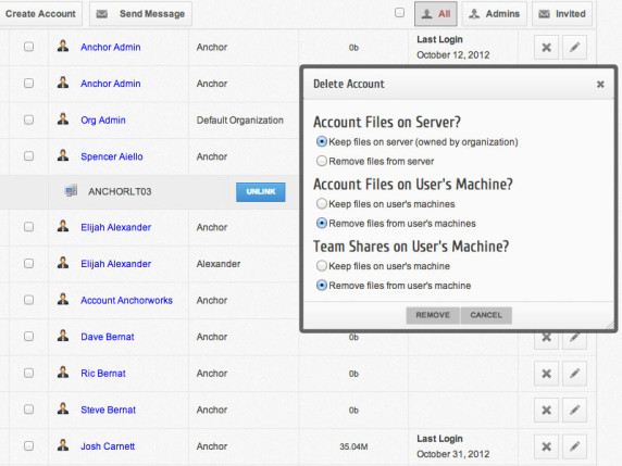 Online-File-Sync-Solution-Administration